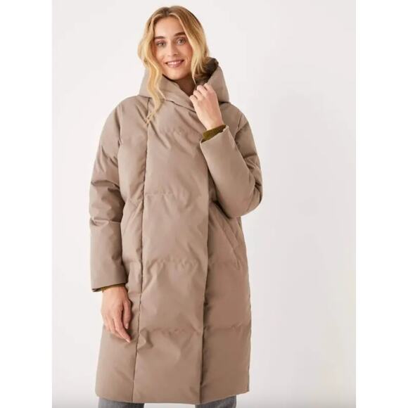 EUC $449 Frank & Oak The Hygge Puffer Coat in Taupe - Picture 3 of 13